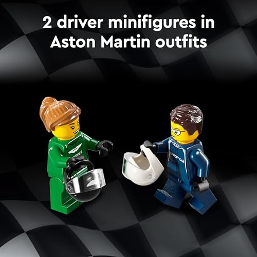 LEGO Speed Champions AMR23 front view with realistic decals and lines