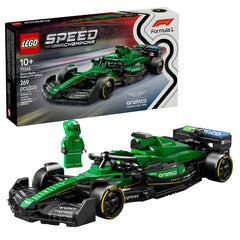 LEGO Speed Champions Aston Martin Aramco F1 AMR24 rear wing detail for authentic display
