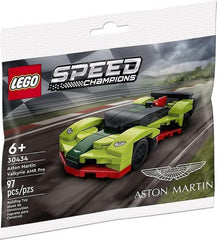 LEGO Speed Champions Aston Martin Valkyrie AMR Pro 30434 front view for display and imaginative racing.