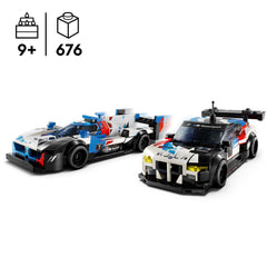 LEGO Speed Champions BMW M4 GT3 rear view showing diffuser and spoiler.
