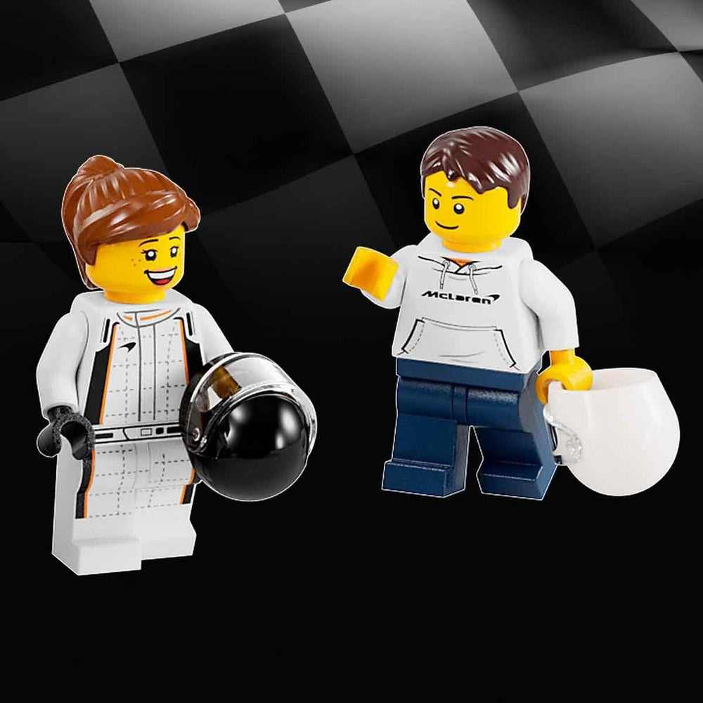 Display-ready LEGO Speed Champions set on shelf or desk