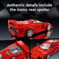 LEGO Speed Champions Ferrari F40 Supercar rims and air intake highlight design