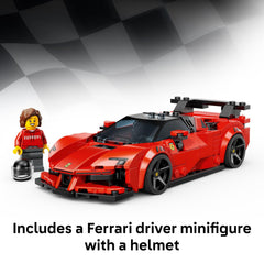 LEGO Speed Champions Ferrari SF90 XX Stradale rims decorated with shield