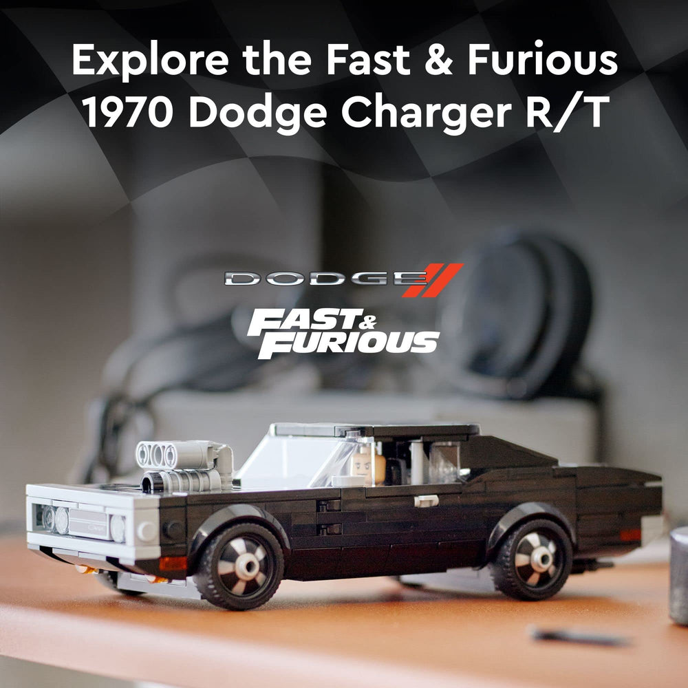 LEGO Speed Champions hood engine detail highlights authentic power cues.