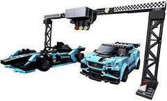 LEGO Speed Champions Jaguar I-PACE eTROPHY model offering authentic detailing for collectors.