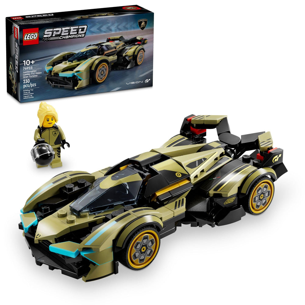 LEGO Speed Champions Lamborghini Lambo V12 Vision GT front view for imaginative play and display.