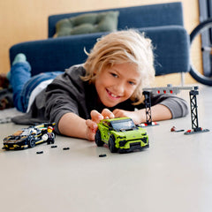LEGO Speed Champions Lamborghini Urus ST-X side profile for rugged racing aesthetics.