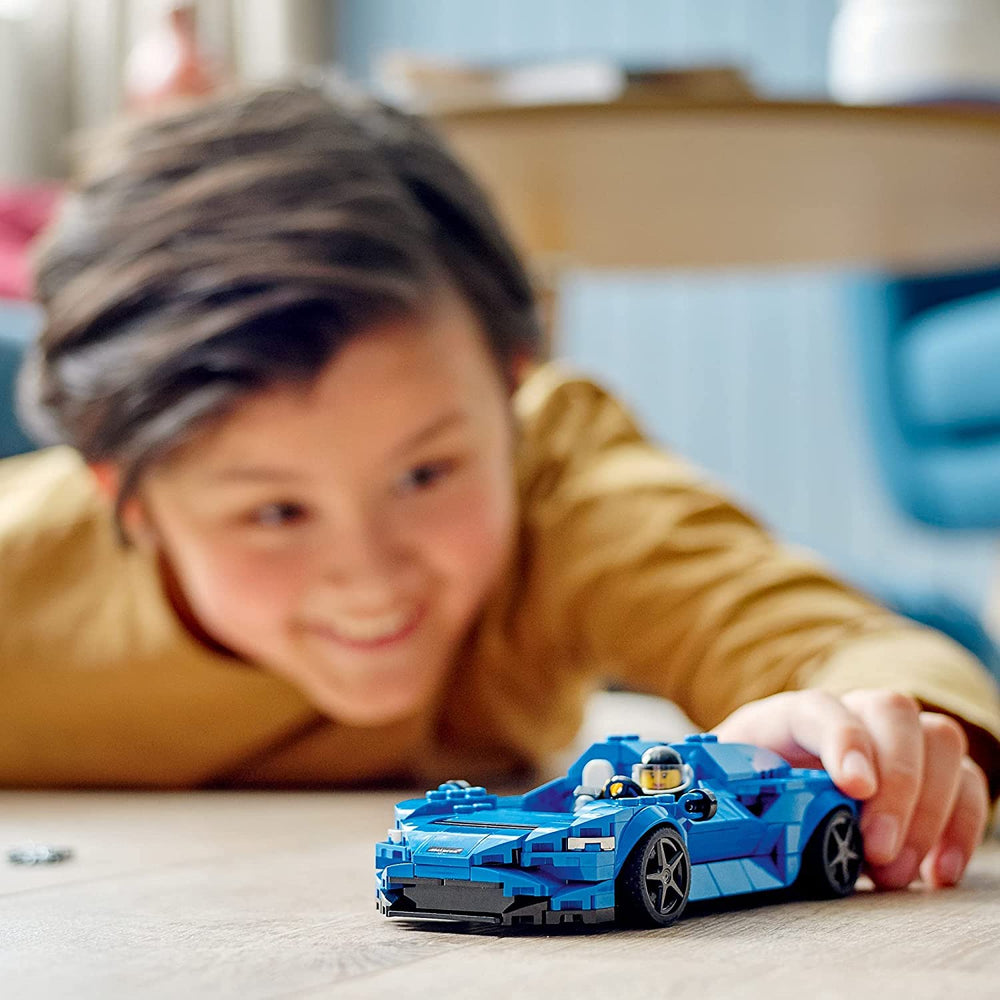 LEGO Speed Champions McLaren Elva 76902 cockpit detail invites storytelling and role play.