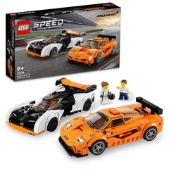 LEGO Speed Champions McLaren Solus GT front view for dynamic display and pretend racing