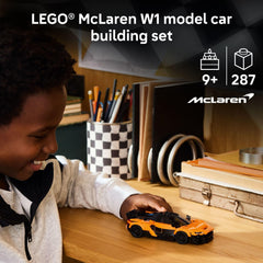 LEGO Speed Champions McLaren W1 adjustable rear-wing close-up for authentic racing look