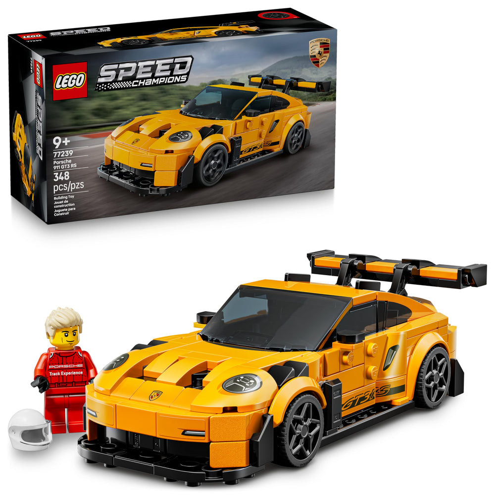 LEGO Speed Champions Porsche 911 GT3 RS model detail for creative, hands-on play.