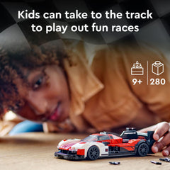 LEGO Speed Champions Porsche 963 76916 cockpit minifigure in action supports imaginative races