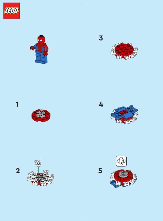 Dynamic pose of LEGO spider-crawler for action play