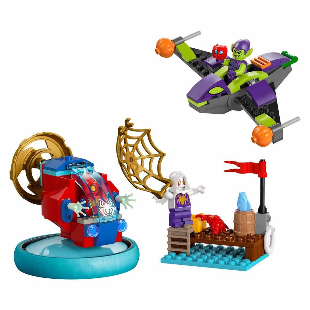 LEGO Spidey air cushion spinner shown in motion for quick adventures.