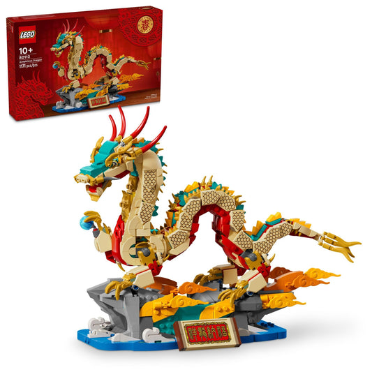 LEGO Spring Festival Auspicious Dragon figure for decorative display