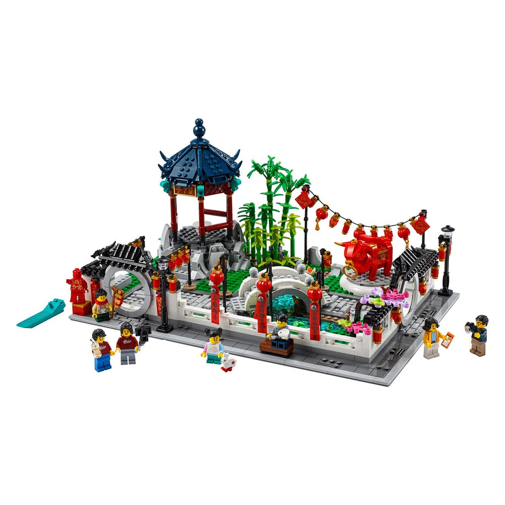 LEGO Spring Lantern Festival garden centerpiece for festive display and family building.