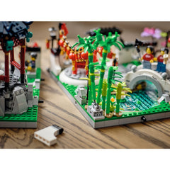 LEGO Spring Lantern Festival rabbit lantern enhances festive display charm.