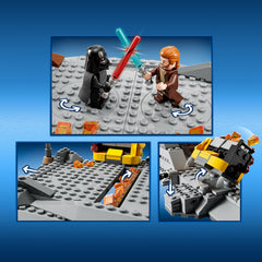 LEGO Star Wars 75334 rotating battle platforms enable dynamic action moments.