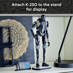 LEGO Star Wars Andor K-2SO glowing eyes add authentic sci-fi vibe.