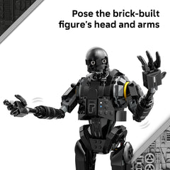 LEGO Star Wars Andor K-2SO posable head and arms enable dynamic poses.