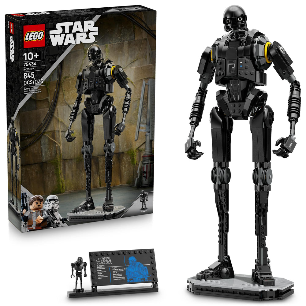 LEGO Star Wars Andor K-2SO security droid assembly showcases detailed build for collectors.