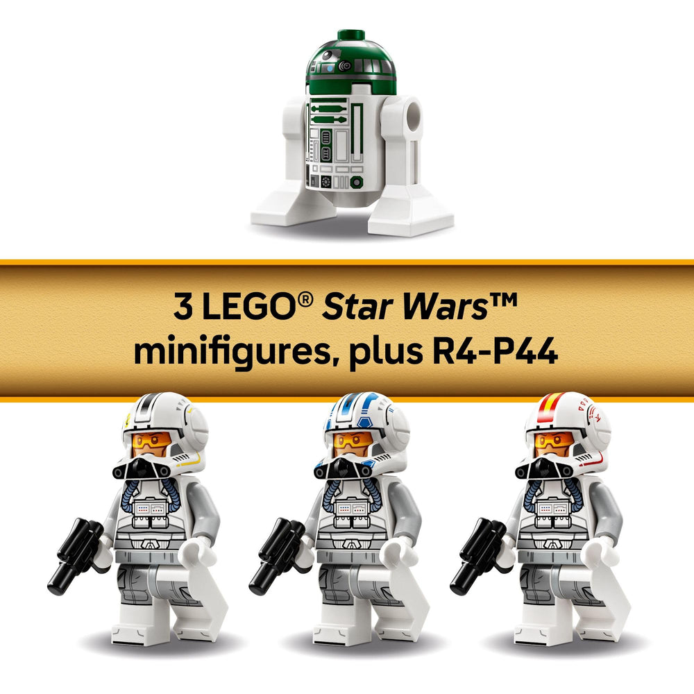 LEGO Star Wars ARC-170 Starfighter spring-loaded shooters add action moments