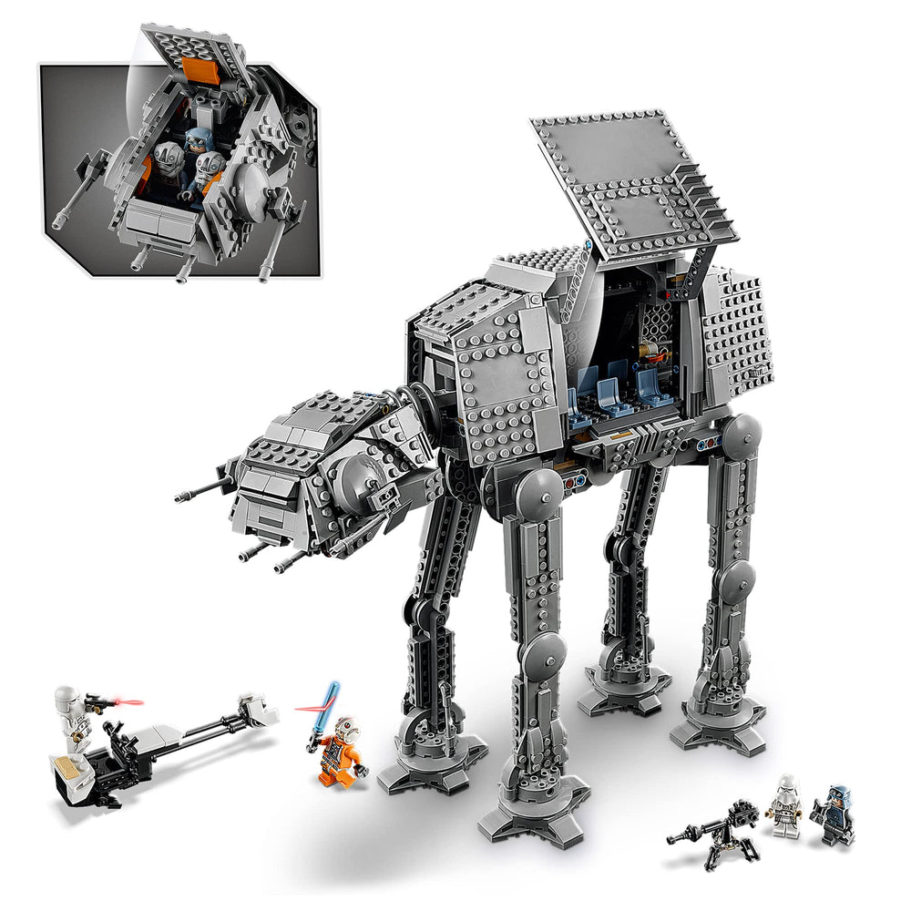 LEGO Star Wars AT-AT 75288 opening panels reveal interior space for figures.