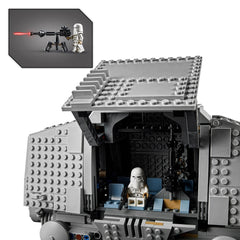 LEGO Star Wars AT-AT 75288 speeder bike inside supports storytelling setups.
