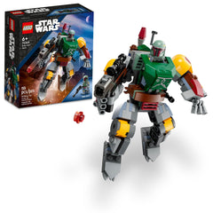 LEGO Star Wars Boba Fett Mech front view, ideal for display and dynamic posing.