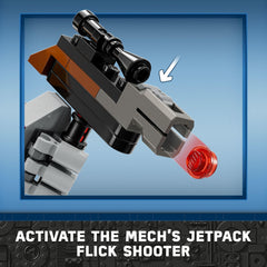 LEGO Star Wars Boba Fett minifigure cockpit, jetpack fits for immersive play.