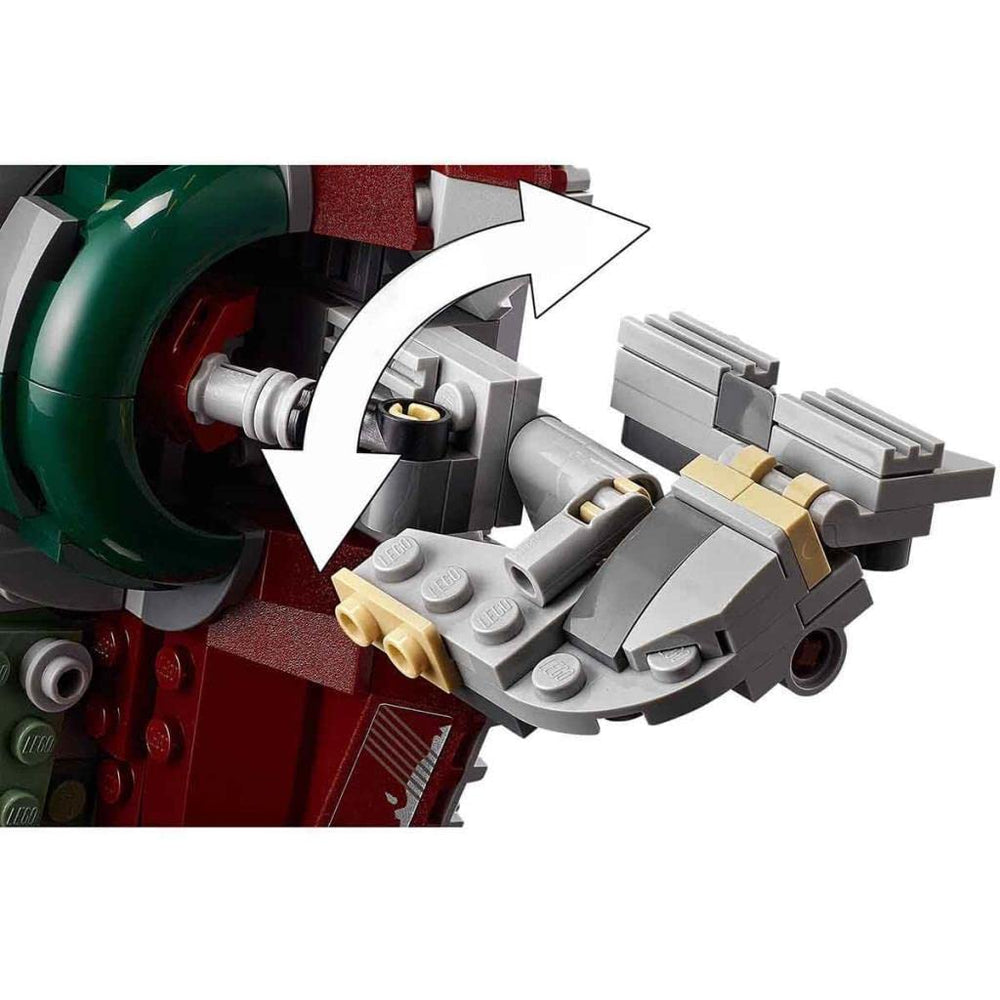 LEGO Star Wars Boba Fett starship cockpit opens for minifig access