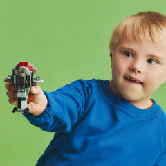 Boba Fett Starship Microfighter with adjustable wings for dynamic scenes.