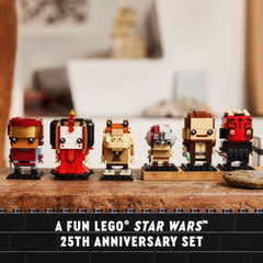 LEGO Star Wars BrickHeadz Darth Maul figure with horns and double-bladed saber for display