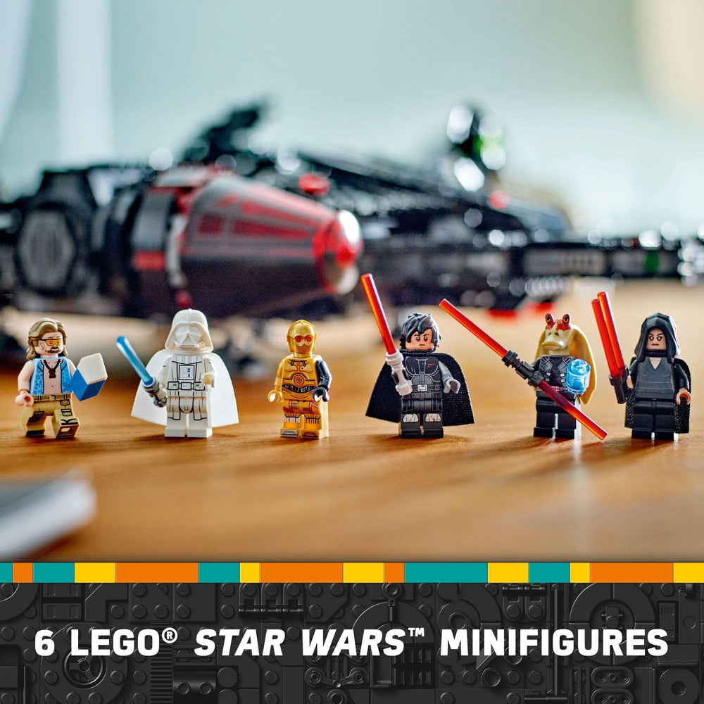 LEGO Star Wars The Dark Falcon display-ready build enhances shelf-ready collection.