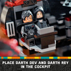 LEGO Star Wars The Dark Falcon flip-panels enable quick interior access for play.