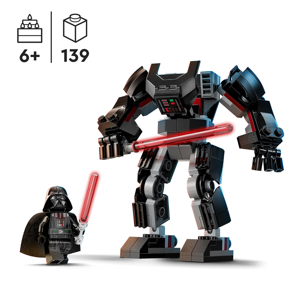 LEGO Star Wars Darth Vader's Mecca articulated limbs enable dynamic posing.