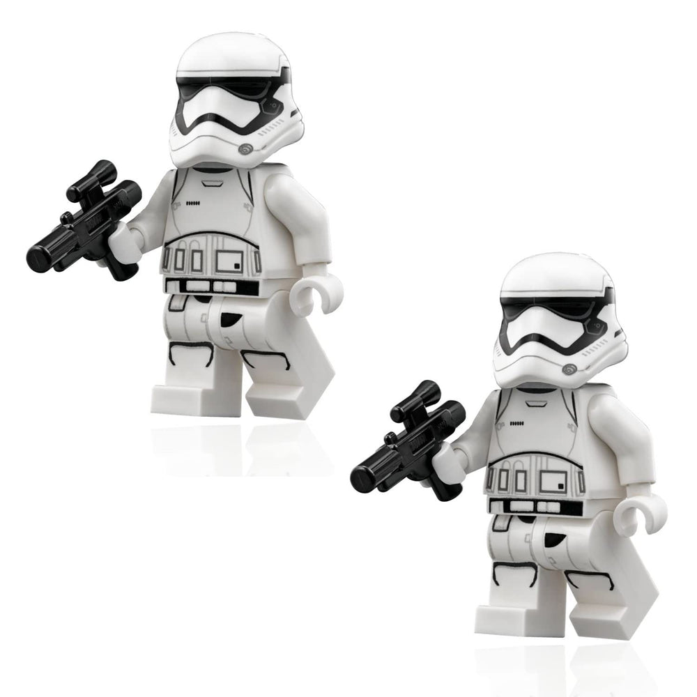 LEGO Star Wars Force Awakens stormtrooper pack with blasters, perfect for display and imaginative play.