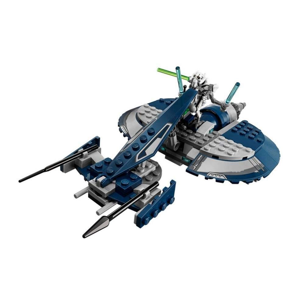 LEGO Star Wars General Grievous Combat Speeder storage compartment keeps accessories organized.