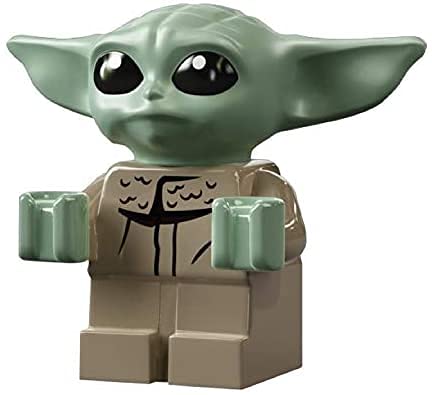 LEGO Grogu minifigure in clear packaging, easy to store and showcase