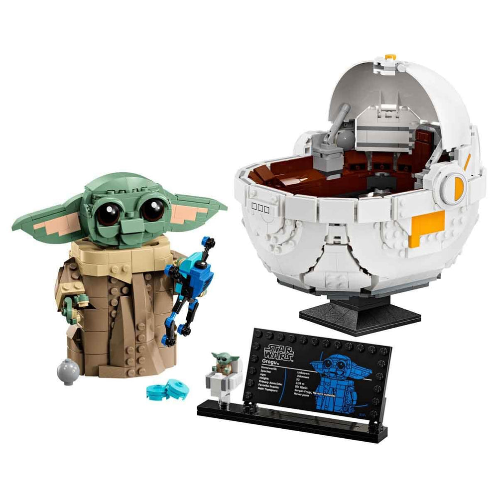 LEGO Star Wars Groogue figure display on hoverplum shows poseable action