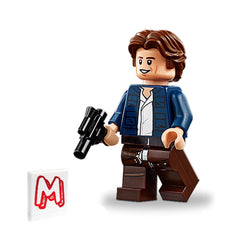 LEGO Star Wars Han Solo figure with holster and blaster for action-packed play.