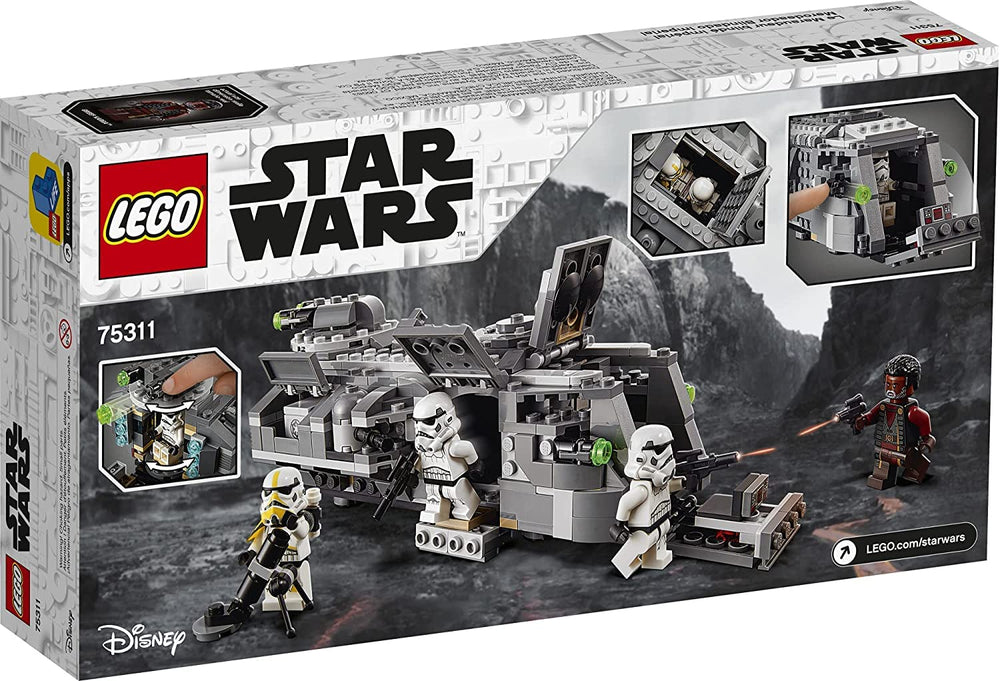 LEGO Star Wars Imperial Armored Marauder front stud shooters for dynamic battles.