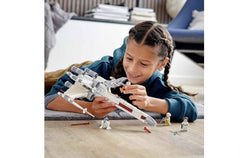 LEGO Star Wars Luke Skywalker X-Wing wings in attack position for action