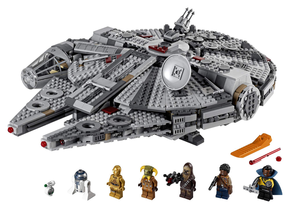 LEGO Star Wars Millennium Falcon 75257 interior details including cargo area and galley.