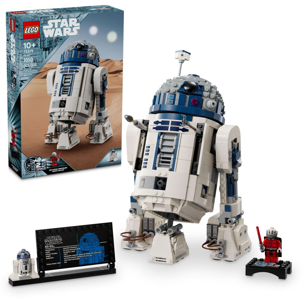 LEGO R2-D2 buildable figure for play and display in a Star Wars room.