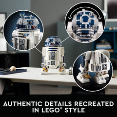 LEGO Star Wars R2-D2 75308 retractable mid-leg enhances posing and play options.