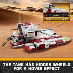 LEGO Star Wars Republic Fighter Tank cockpit detail, inviting piloting imagination
