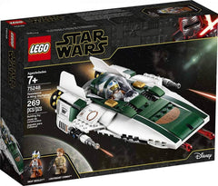 LEGO Star Wars Resistance A-Wing cockpit close-up for display and imaginative play.