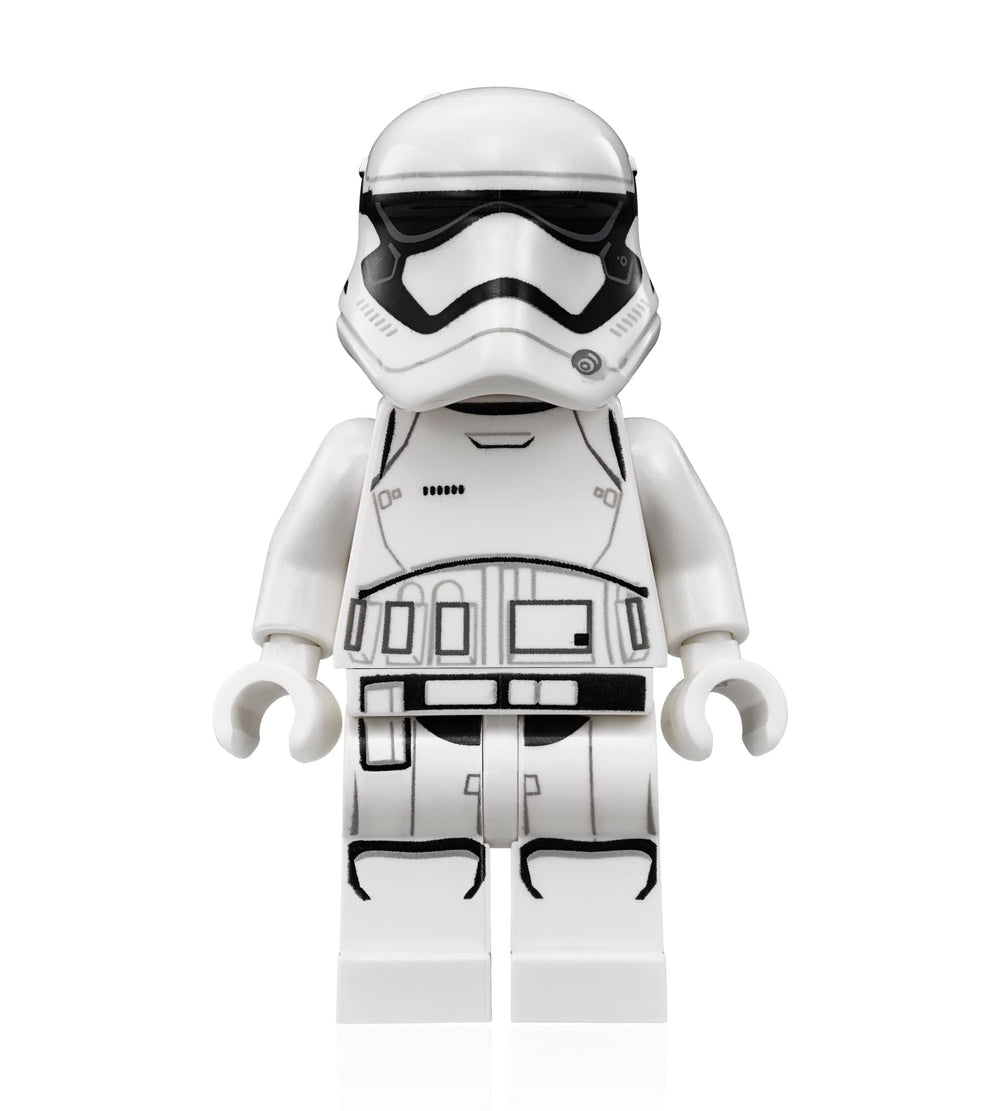 LEGO stormtrooper minifigure detail with armor and blaster, great for role-play stories.