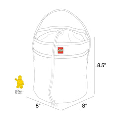 LEGO Storage Cinch Bucket red on the go use while traveling